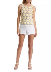 Alice + Olivia Reva Daisy Crochet Shell