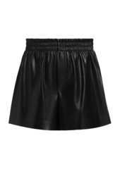 Alice + Olivia Richie Faux Leather Boxer Shorts