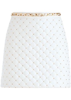 Alice + Olivia Riely quilted vegan-leather mini-skirt