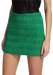 Alice + Olivia Riley Tweed A-Line Miniskirt