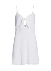 Alice + Olivia Roe Tie-Front Mini Dress