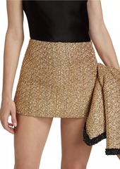 Alice + Olivia Rubi Tweed Micro Miniskirt