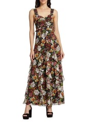 Alice + Olivia Rue Floral Ruffle Maxi Dress