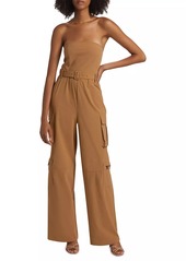 Alice + Olivia Sachiko Strapless Cargo Jumpsuit