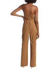 Alice + Olivia Sachiko Strapless Cargo Jumpsuit