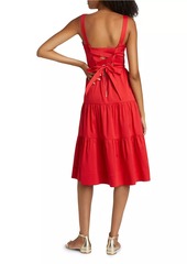 Alice + Olivia Saige Tiered Midi-Dress