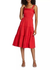 Alice + Olivia Saige Tiered Midi-Dress