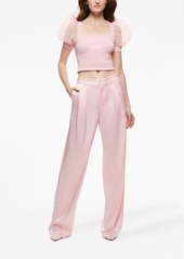 Alice + Olivia Pompey pleat-detail high-waist trousers