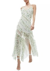 Alice + Olivia Sondra Floral Chiffon Maxi Dress