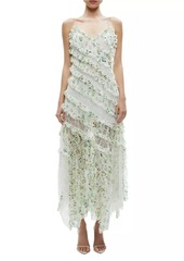 Alice + Olivia Sondra Floral Chiffon Maxi Dress