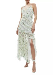 Alice + Olivia Sondra Floral Chiffon Maxi Dress