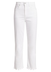 Alice + Olivia Stunning High-Rise Scallop Cropped Skinny Jeans