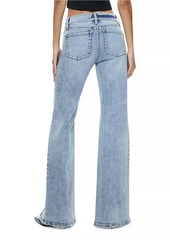 Alice + Olivia Winslow Mid-Rise Slim-Fit Slit Jeans