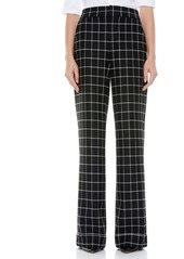 Women's Alice + Olivia Dylan Check Cuffed Wide Leg Trousers
