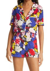 Women's Alice + Olivia Ramona Floral Piped Button-Up Blouse