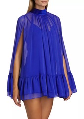 Alice + Olivia Zenon Sheer Cape Minidress