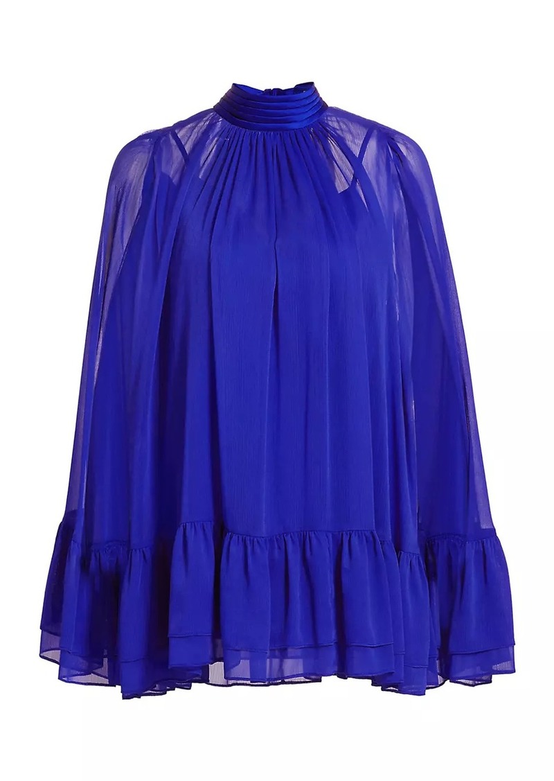 Alice + Olivia Zenon Sheer Cape Minidress