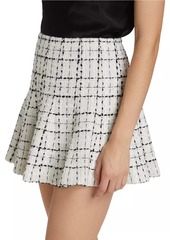 Alice + Olivia Zona Godet Tweed Miniskirt