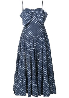 Alice McCall bow-detail polka-dot midi dress