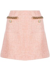 Alice McCall chain link-detail tweed skirt
