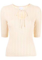 Alice McCall Heaven lace-up knitted top
