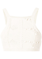 Alice McCall Songbird knitted cropped top