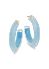 Alison Lou 14K Goldplated & Lucite Small Jelly Hoop Earrings