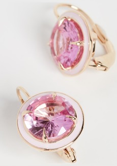 Alison Lou 14k Pink Sapphire Round Cocktail Earrings