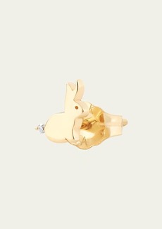 Alison Lou 14K Yellow Gold Diamond Bunny Stud Earring  Single