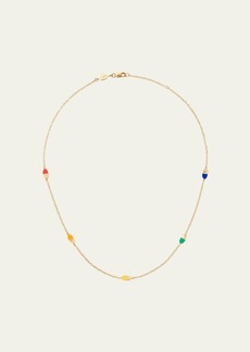 Alison Lou 14k Yellow Gold Multicolor Enamel Pill By-The-Yard Necklace