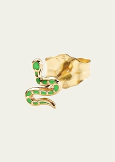Alison Lou 14K Yellow Gold Snake Stud Earring  Single