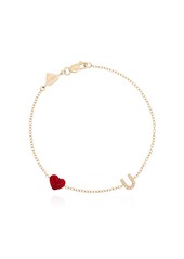 Alison Lou Love U 14kt gold and diamond bracelet