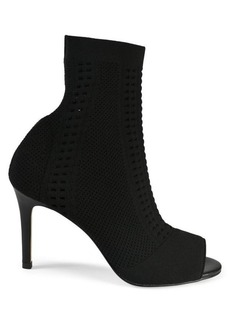 Allegra James Lina Peep-Toe Knit Sock Pumps