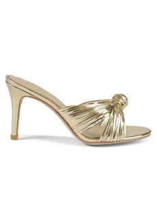 Allegra James Marly Metallic Knotted Leather Sandals