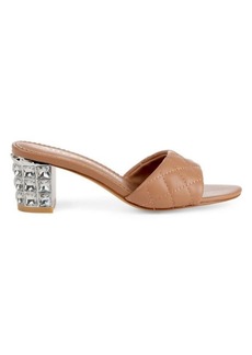 Allegra James Raya Quilted Open Toe Leather Sandals