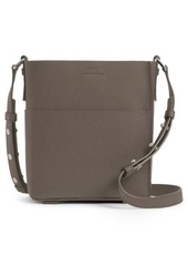 AllSaints Adelina Small Pebbled Leather Tote in Storm Grey at Nordstrom