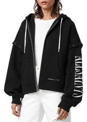 ALLSAINTS Amphia Convertible Hooded Cardigan Sweatshirt
