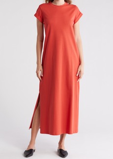 AllSaints Ann Short Sleeve Cotton Maxi Dress in Red Clay at Nordstrom Rack