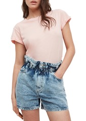 AllSaints Anna Cuff Sleeve Cotton T-Shirt in Rose Pink at Nordstrom Rack