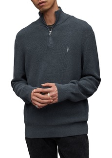 Allsaints Zip Funnel Neck Sweater