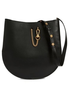 AllSaints Beaumont Leather Hobo Bag in Black at Nordstrom
