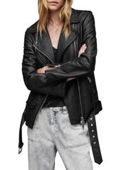 AllSaints Billie Oversize Leather Biker Jacket