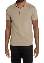 AllSaints Brace Slim Fit Solid Polo in Safari Taupe at Nordstrom