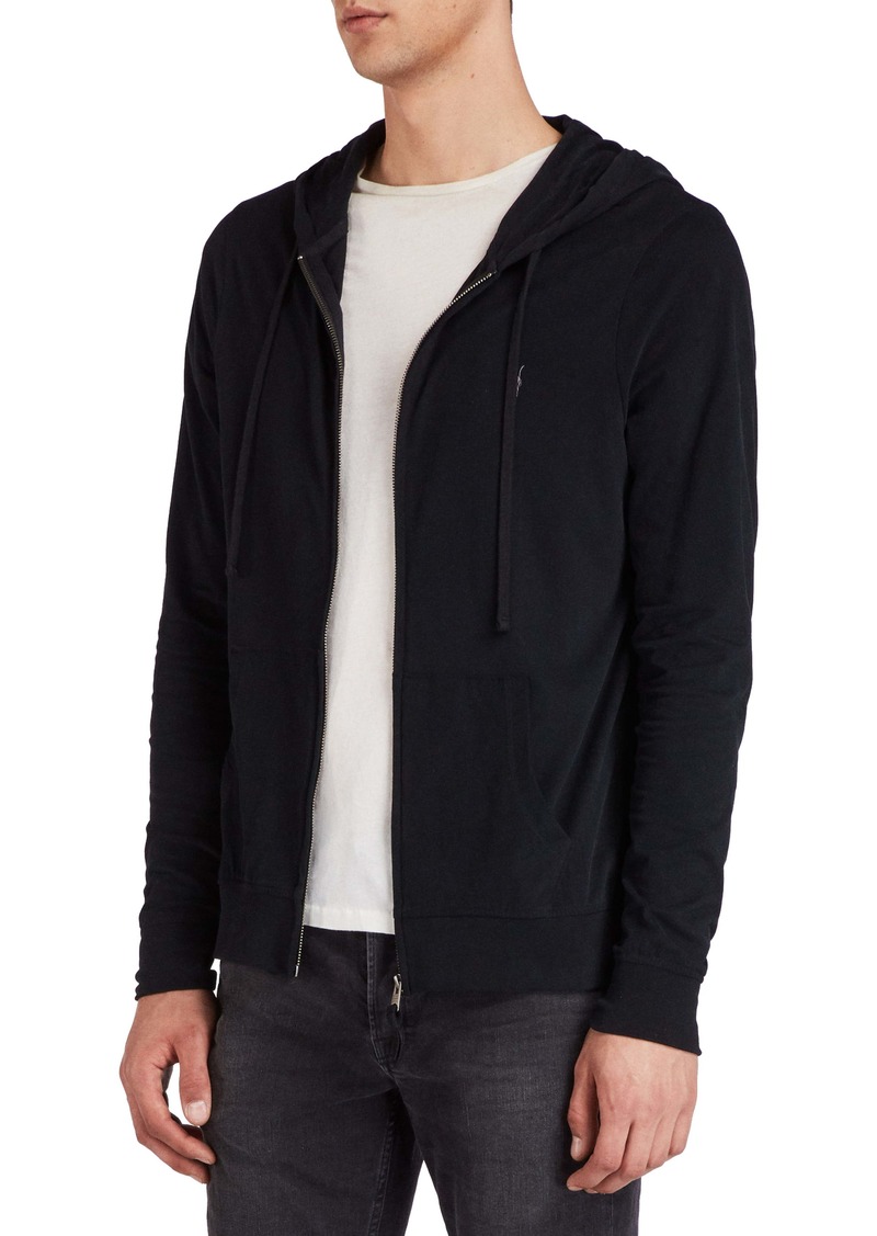 all saints zip hoodie