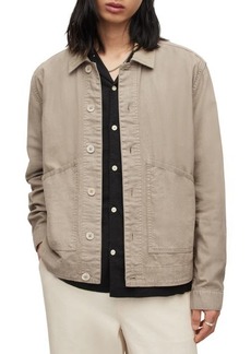 AllSaints Bruc Linen & Cotton Shirt Jacket