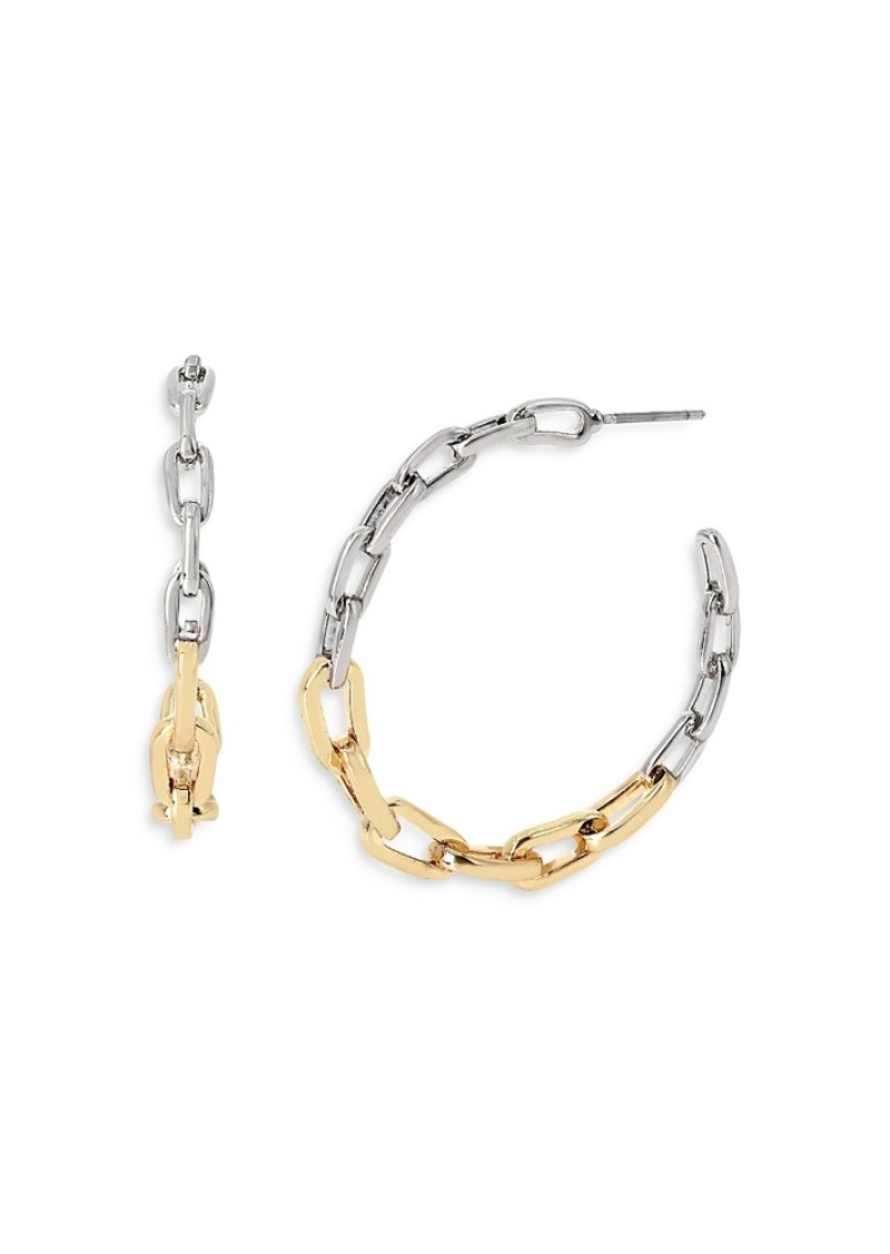 Allsaints Carabiner Chain Hoop Earrings