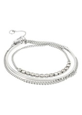 AllSaints Chain Wrap Bracelet in Crystal/Rhodium at Nordstrom
