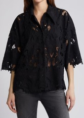 AllSaints Charli Embroidered Button-Up Shirt