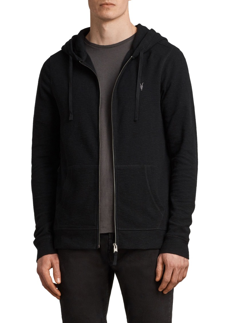 all saints zip hoodie