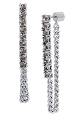 AllSaints Crystal Draped Chain Front/Back Earrings